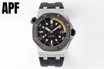 APF Factory The Best Copy AP Royal Oak Offshore Diver 15720 Black Dial